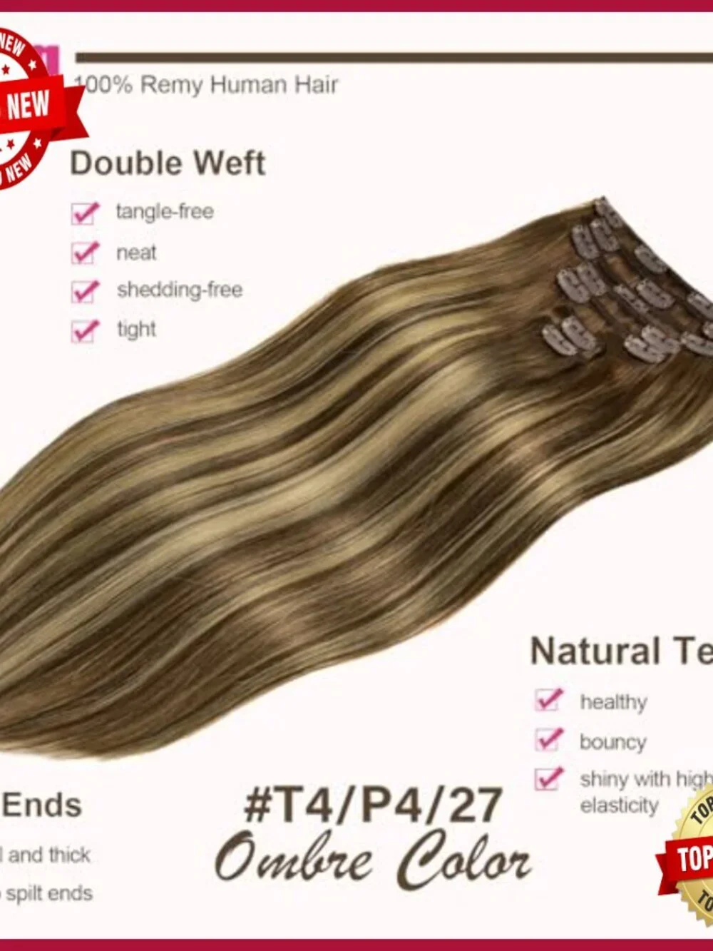 Clip In Human Hair Extensions 14 Inch 120g 7pcs Thickened Straight